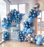 Metal Blue Purple Balloon Garland Arch Kit Kids for Birthday Party Decoration Baby Shower Wedding Supplies Decor Latex Balloons