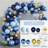 Taooba Color Palette Blue Metallic Balloons Garland Kit Gold Confetti Balloon Arch Birthday Party Decoration Kids Wedding Birthday Baby Shower Boy