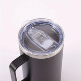 1pc Stainless Steel Coffee Mug 24oz Vacuum Insulated Coffee Cups Water Cup With Lid And Handle Summer Winter Drinkware Gifts