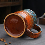 Creative Oil Barrel Porcelain Mug 600ML Kiln Change Beer Mugs Coffee Cups Ceramic Large-capacity Durable Personal Water Tea Cup