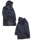 Taooba-Spring Autumn Long Trench Coat Men Fashion Hooded Windbreaker Black Overcoat Casual Jackets