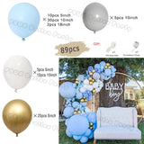 Taooba Color Palette Ice Snow Balloons Garland kit Snowflake Ballon Blue Balloon Princess Boys Birthday Party Baby Shower Decorations Christmas Decor