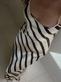 Taooba Just Your Stripe Backless Maxi Dress