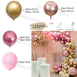 Taooba Color Palette Chrome Balloons Garland Arch Kit Disco Party Decoration with Metallic Purple Green Red Hot Pink Blue and Foil Disco Ball Balloon