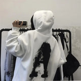 Taooba Male Clothes White Hooded Letter Hoodies Sweatshirt For Men Print Streetwear Y2k Vintage Elegant Hot Offers Harajuku Fashion S