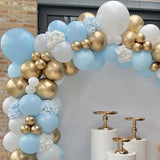 Taooba Color Palette 103pcs Macaron Blue Happy Birthday Latex Balloon Party Wedding Backdrop Arch Baby Shower White Golden Decor Vacation Atmosphere