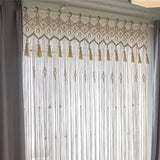 Taooba-Hand-woven Macrame Cotton Door Curtain Tapestry Wall Hanging Art Tapestry Boho Decoration Wedding Backdrop Tapestry 160*280cm