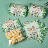 Jungle Animal Treat Bag Topper Jungle DIY Candy Bags Jungle Theme Party Baby Shower Birthday Party Decorations Kids Gift Bags