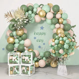 Macaron Sage Green Balloon Garland Arch Kit Birthday Party Decor Kids Boy Baby Shower Balloons Wedding Birthday Party Supplies