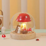 Taooba-Handmade DIY rabbit mushroom night light home bedroom study atmosphere light decoration student girl birthday gift