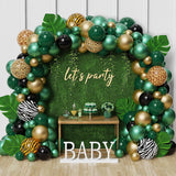 Green Balloon Garland Arch Kit Jungle Safari Party Balloon Wild One Birthday Party Decor Kids Baby Shower Latex Balloon Chain