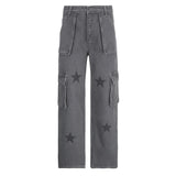 Taooba-Streetwear Low Waist Distressed Baggy Jeans Y2K Harajuku Gothic Tie Dye Denim Trousers Straight Leg Long Pants Bottom