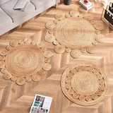 Woven Rug Round Carpet Grass Rugs Bedroom Living Room Coffee Table Floor Mats Ковер Из Джута Alfombra Yute Redonda Tapis Jute