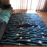 Living Room Bedroom Decoration Sea Star Moon Reflection Art Carpet Soft and Fluffy Rug Machine Washable Bedside Area Floor Mat