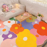 Living Room Carpet Large Area Home Decoration Flowers Fluffy Plush Bedroom Bedside Rugs Soft Non-slip Lounge Coffee Table Mat 카펫