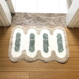 Taooba-Simple Geometric Shapes ufted Carpet Mat Soft Fluffy Thick Tuftting Room Entry DoorMat Anti-slip Rug Entrance Floor Mat