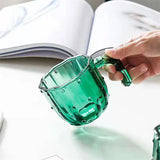 Taooba-Nordic Cactus Glass Cup Household  Water Glass Mug 4/6 Pcs Set Stackable Green Tumbler Glassware With Box Package Gift Cups