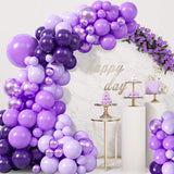 Purple Gold Balloon Garland Arch Kit Birthday Party Decor Girl Baby Shower Latex Ballon Chain Wedding Party Decorations