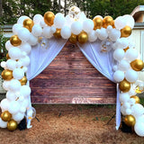 White and Gold Balloons Garland Arch Kit Retro Beige White Balloons Wedding Decor Birthday Baby Shower Party Backdrop Globos