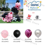 Taooba Color Palette Pink Balloon Garland Kit White Chrome Gold Balloon Arch Baby Shower Birthday Bridal Shower Wedding Party Decoration Latex Globos