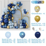 Taooba Color Palette Macaron Blue Balloon Garland Arch Kit Happy Birthday Party Decoration Kids Boy Baby Shower Ballons Wedding Party Supplies