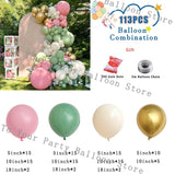 Taooba Color Palette Pink Balloon Garland Kit White Chrome Gold Balloon Arch Baby Shower Birthday Bridal Shower Wedding Party Decoration Latex Globos