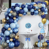 Taooba Color Palette Balloons Garland Arch Set Blue Metal Gold Confetti Ballons Wedding Background Happy Birthday Kids Party Decor Baby Shower Globos