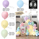 Taooba Color Palette Macaron Rainbow Balloon Garland Arch Kit Girls Pastel Wedding Happy Birthday Party Pink Balloons Baby Shower Decoration Kid Gift