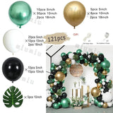 Taooba Color Palette Retro Green Balloon Garland Arch Kit Wedding Birthday Balloons Decoration Party White Balloons For Baby Shower Decor Supplies