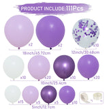 Purple Balloons Garland Arch Kit Birthday Party Decoration Kids Wedding Birthday Party Supplies Baby Shower Decor Latex Ballon