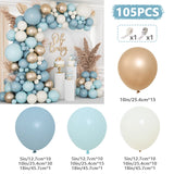 Taooba Color Palette Macaron Blue Balloon Garland Arch Kit Happy Birthday Party Decoration Kids Boy Baby Shower Ballons Wedding Party Supplies