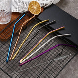 Taooba-304 stainless steel straw Color environmental protection metal straight straw cocktail juice drink curved straw milk tea straw