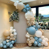 Blue Gold Balloon Garland Arch Kit Birthday Party Decor Foil Latex Ballon Wedding Birthday Party Baby Shower Kids Baloon