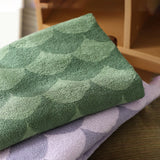 Taooba-Retro Fish Scale Pattern Cotton Towel Soft  Friendly-skin Face Towel Super Absorbent Bath Towels Household Travel Beach Towels