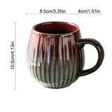 Taooba-480ml Creative Japanese style Kiln Glaze Coffee Mug Office Household Gradient Retro Ceramic Cup Breakfast Milk Cups Water Cup