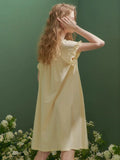 Taooba New Fashion Summer Cotton Sweet Women's Nightgowns Soft Loose Sleepwear Elegant Vintage Princess Night Dress