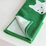 Taooba-Cute Running Puppy Design Cotton Towels Soft Absorbent Kids Face Towel Adult Bathroom Towels 70*140cm Household Towel