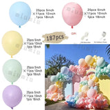 Taooba Color Palette Macaron Rainbow Balloon Garland Arch Kit Girls Pastel Wedding Happy Birthday Party Pink Balloons Baby Shower Decoration Kid Gift