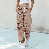 Taooba-Sweatpants for Teen Girls Women High Waisted Baggy Bottom Sweatpants Athletic Jogger Lounge Bottoms Trousers Y2k Streetwear