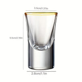 Taooba-6pcs 15ml Mini Shot Glasses for Bar Pub Club Restaurant and Home Use  Tumbler Glass Cup Fine Glass High Quality Wine Ware Set