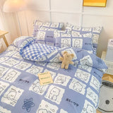 Cute Carrot Duvet Cover Set Flat Sheet Pillowcases Bear Dinosaur Ins New Kids Adult Fashion Gift Single Queen Bedding Linen