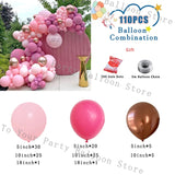 Taooba Color Palette Pink Balloon Garland Kit White Chrome Gold Balloon Arch Baby Shower Birthday Bridal Shower Wedding Party Decoration Latex Globos