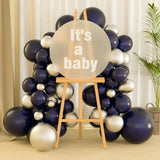 Taooba Color Palette 109pcs navy blue balloon set 5/10/12/18 inches navy blue balloons and navy blue balloon ribbon