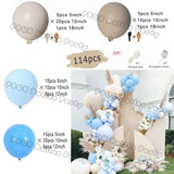 Taooba Color Palette Ice Snow Balloons Garland kit Snowflake Ballon Blue Balloon Princess Boys Birthday Party Baby Shower Decorations Christmas Decor