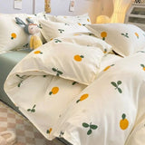 Taooba Checkerboard Bedding Set No Comforter Quilt Duvet Cover Pillowcase Flat Sheet Single Queen Size Polyester Bedclothes