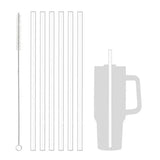 Taooba-7pcs Replacement Straw Compatible with Stanley 30 Oz 40 Oz Cup Tumbler 6 Pack Reusable Straws with Cleaning Brush Hose