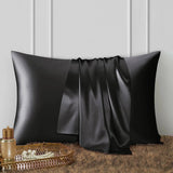 Silk Satin Pillowcase Simple Solid Color Pillow Cover Bedding Household Smooth Multicolor Satin Pillowcase Household 66x51cm