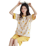 Taooba-New Arrival Elegant Pajama Young Women's Pajama Sets Pyjamas Femme Round Neck Sleepwear Female Loungewear Pijama Mujer Homewear