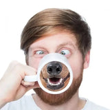 1pc Creative Trick Funny Pig Nose Ceramic Mug Dog Nose Cup Sand Sculpture Drinking Cup Breakfast Cup Animation Cup for Cafes