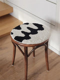 Taooba-Retro Geometry Tufted Seat Cushion Soft Loop Fleece Breathable Round Square Chair Mat Cushion Office Sedentary Anti-slip Mats